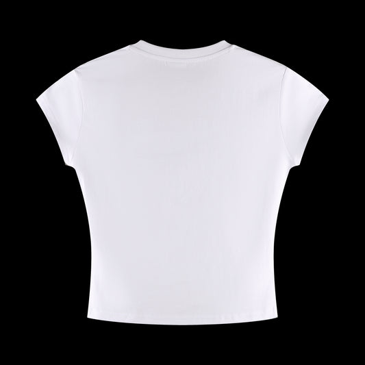 Rose gold crop top - White