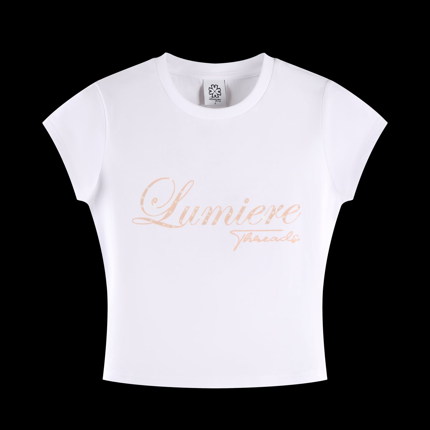 Rose gold crop top - White