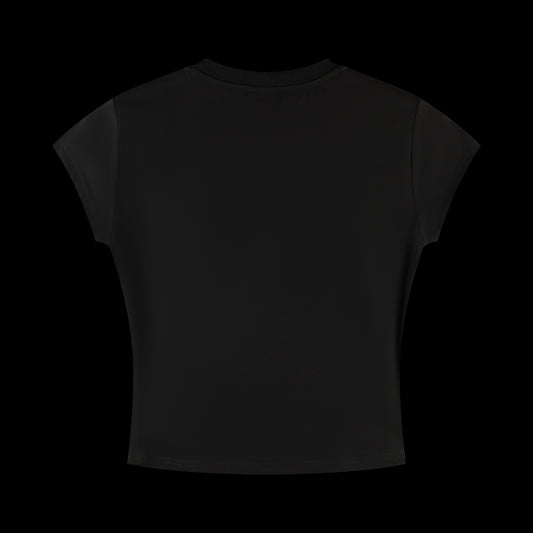GLIMMER CROP TOP - black