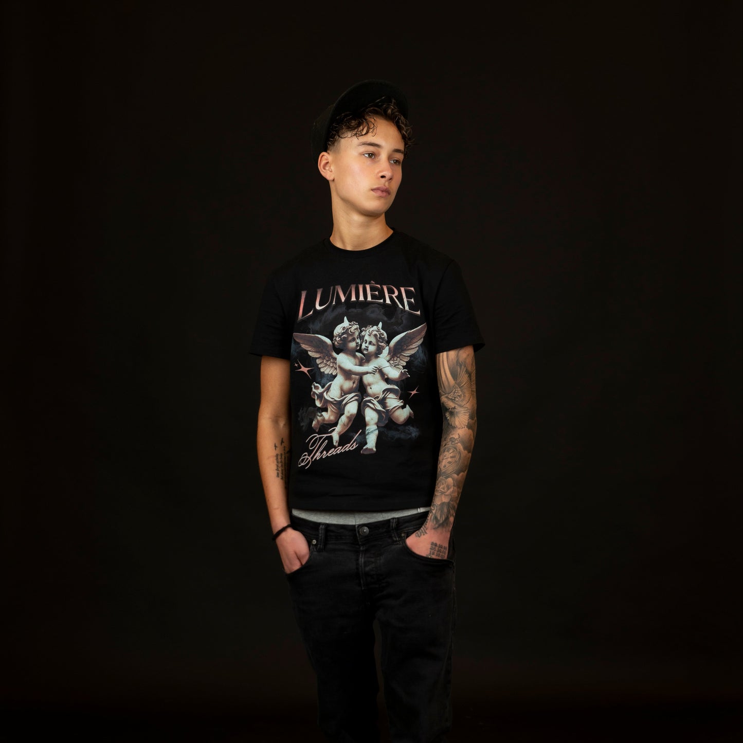 ANGLE TEE - black